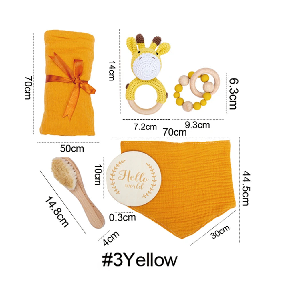 Newborn Bath Toy & Milestone Card Gift Set
