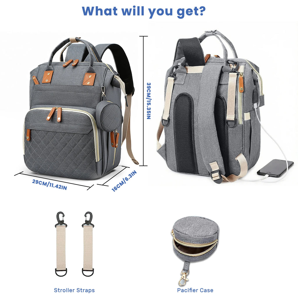 Diaper Backpack with Changing Pad