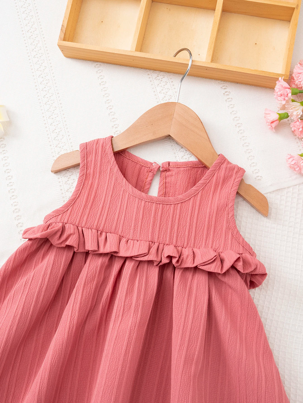 Girls Ruffle Hem Casual Dress