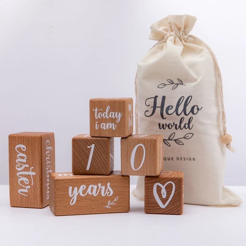 Wooden Baby Milestone Card Set