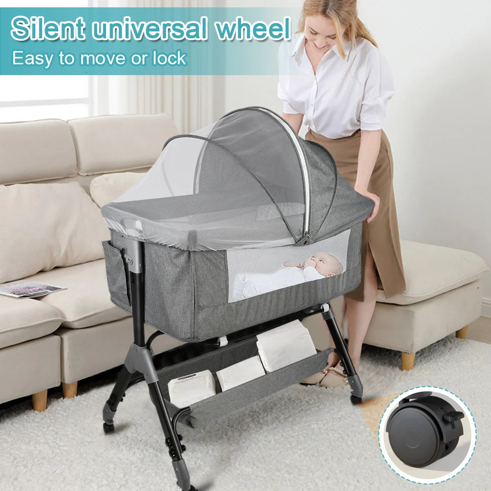 Height-Adjustable Baby Crib