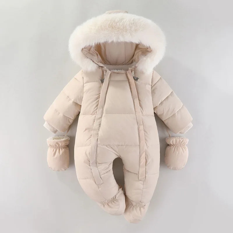 Baby Hooded Snowsuit Romper