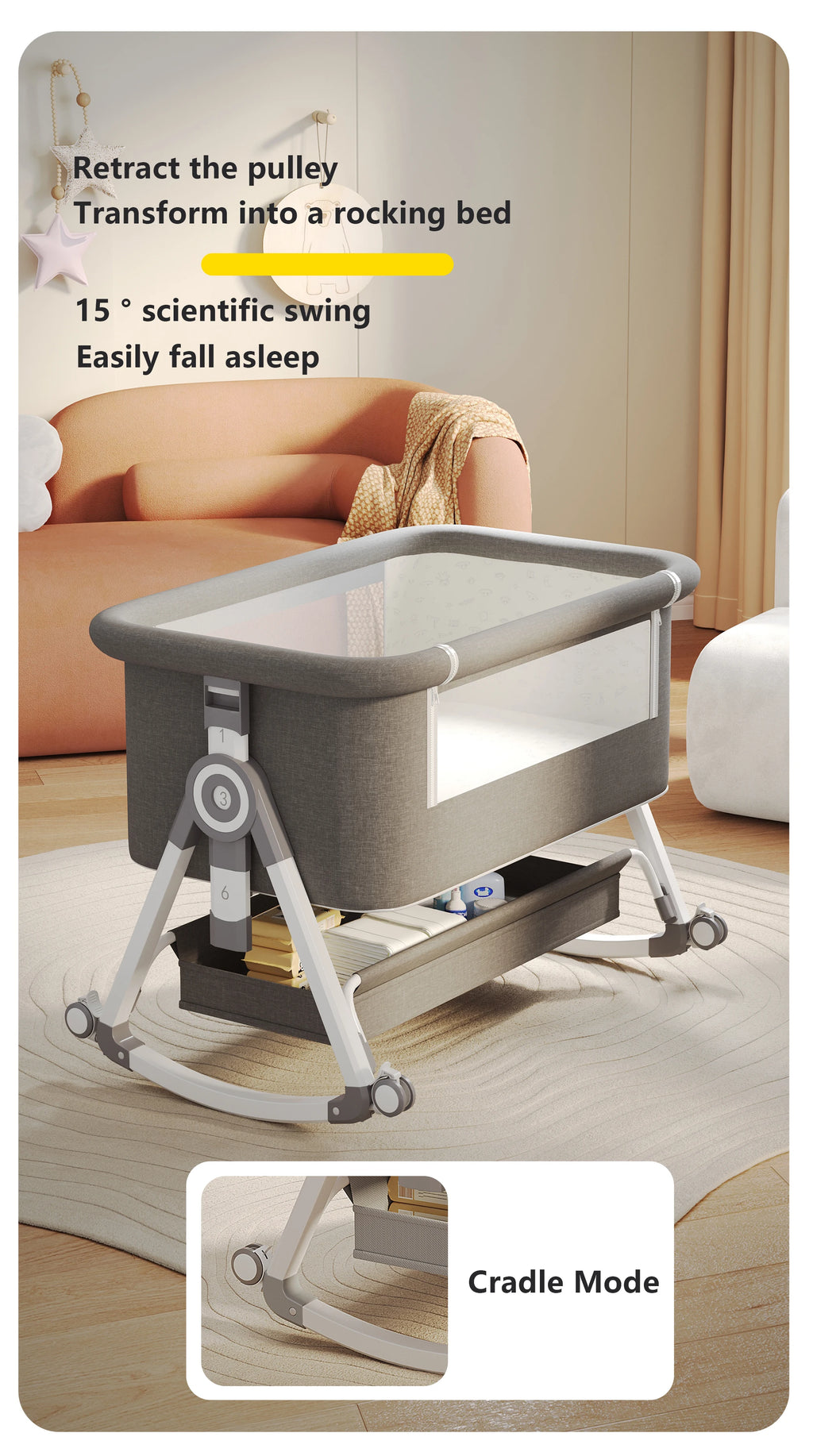 Baby Crib with Mosquito Net