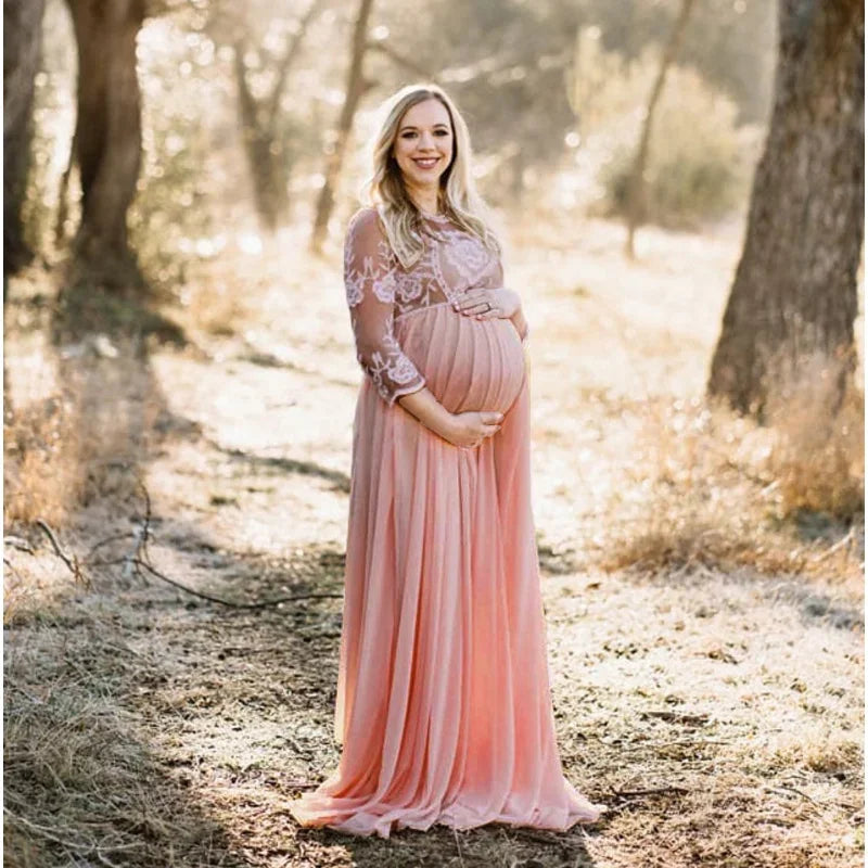 Lace Maternity Photography Dress