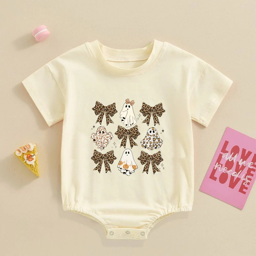 Cute Halloween Ghost Bubble Romper