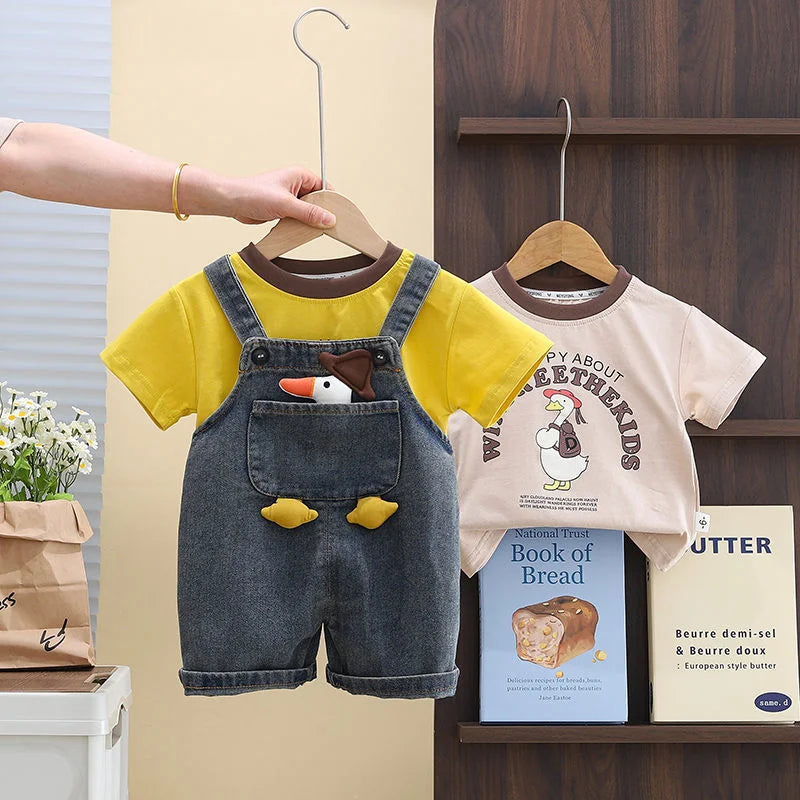Baby T-Shirt & Denim Overalls