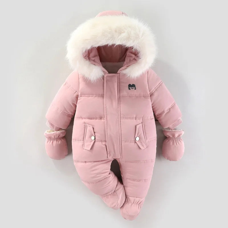 Baby Hooded Snowsuit Romper