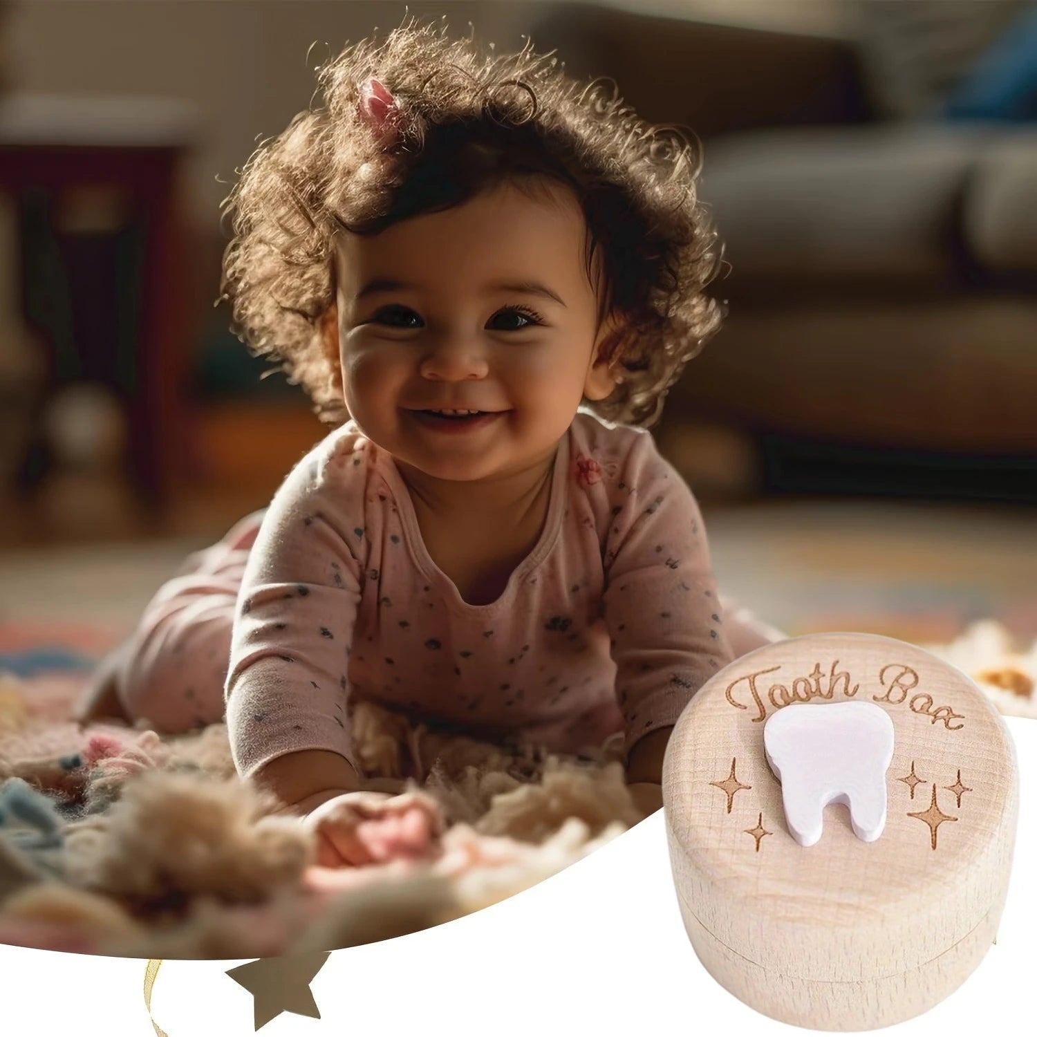 Wood Tooth  Keepsake Box