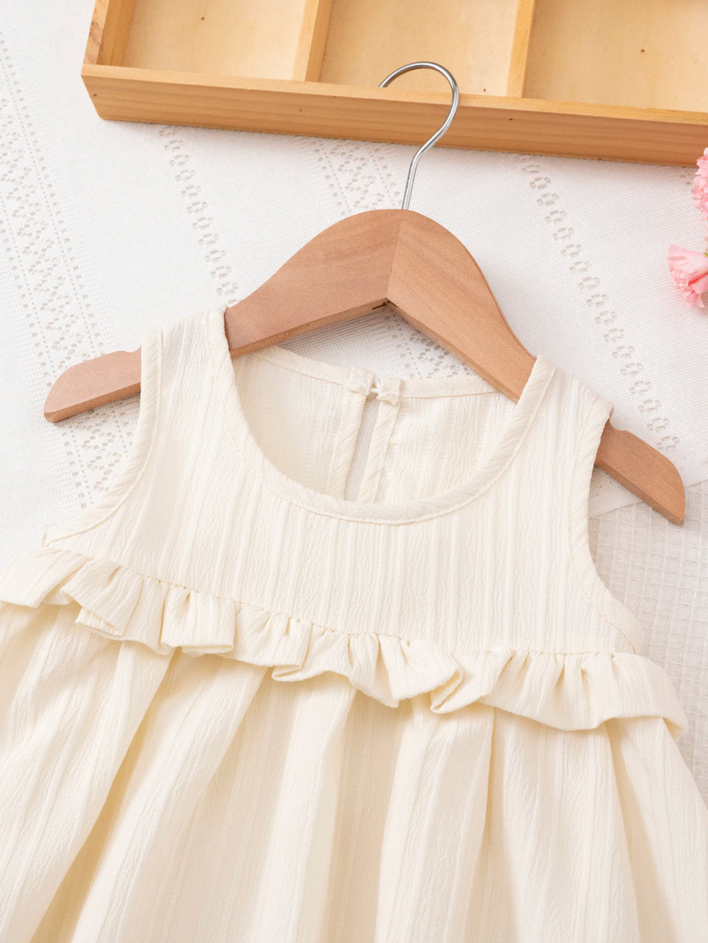 Girls Ruffle Hem Casual Dress