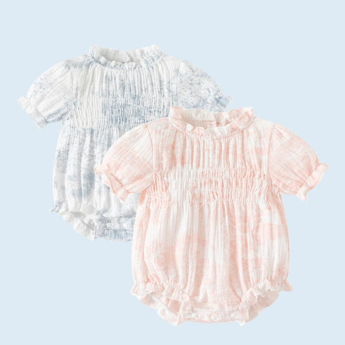 Baby Girls Cotton Print Jumpsuit