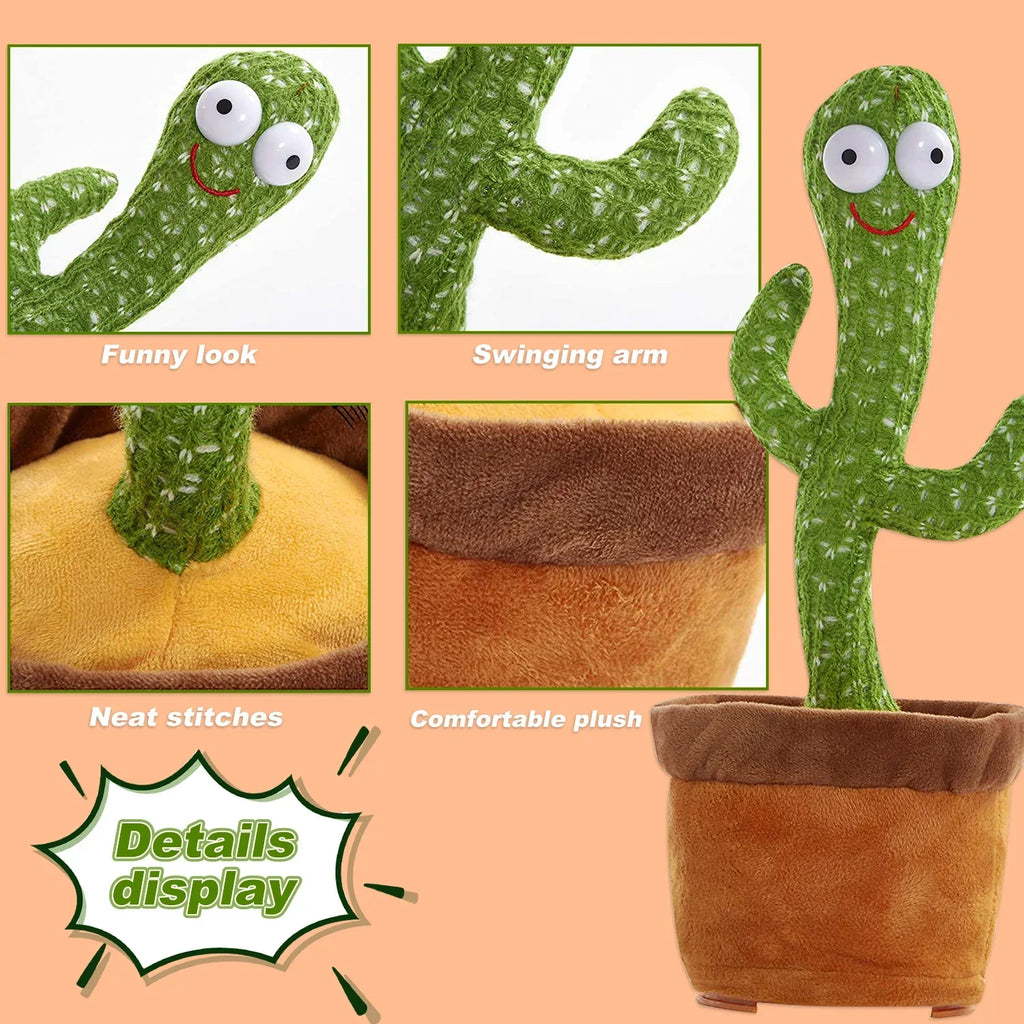 Dancing Cactus Talking Plush Toy with Voice Changer