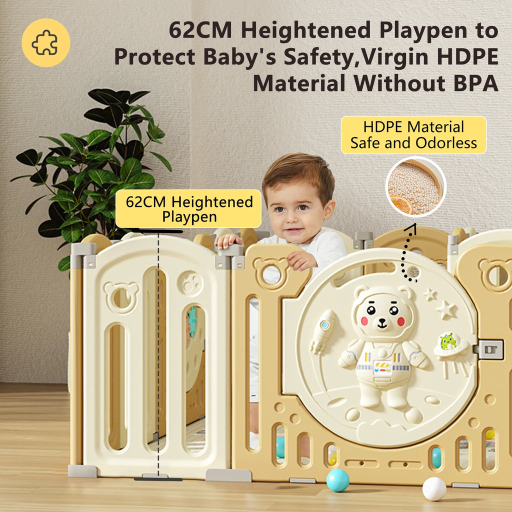 Baby Playpen with Safety Fence