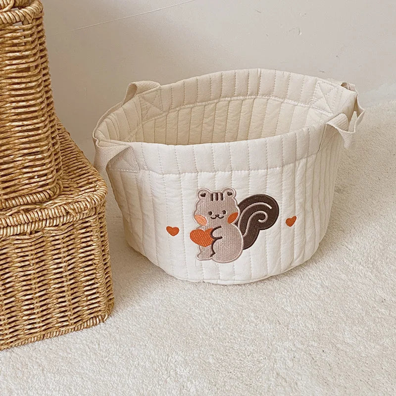 Cotton Embroidery Crib Organizer Mommy Bag