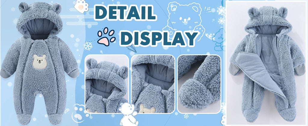 Newborn Double Zip Hooded Jumpsuit