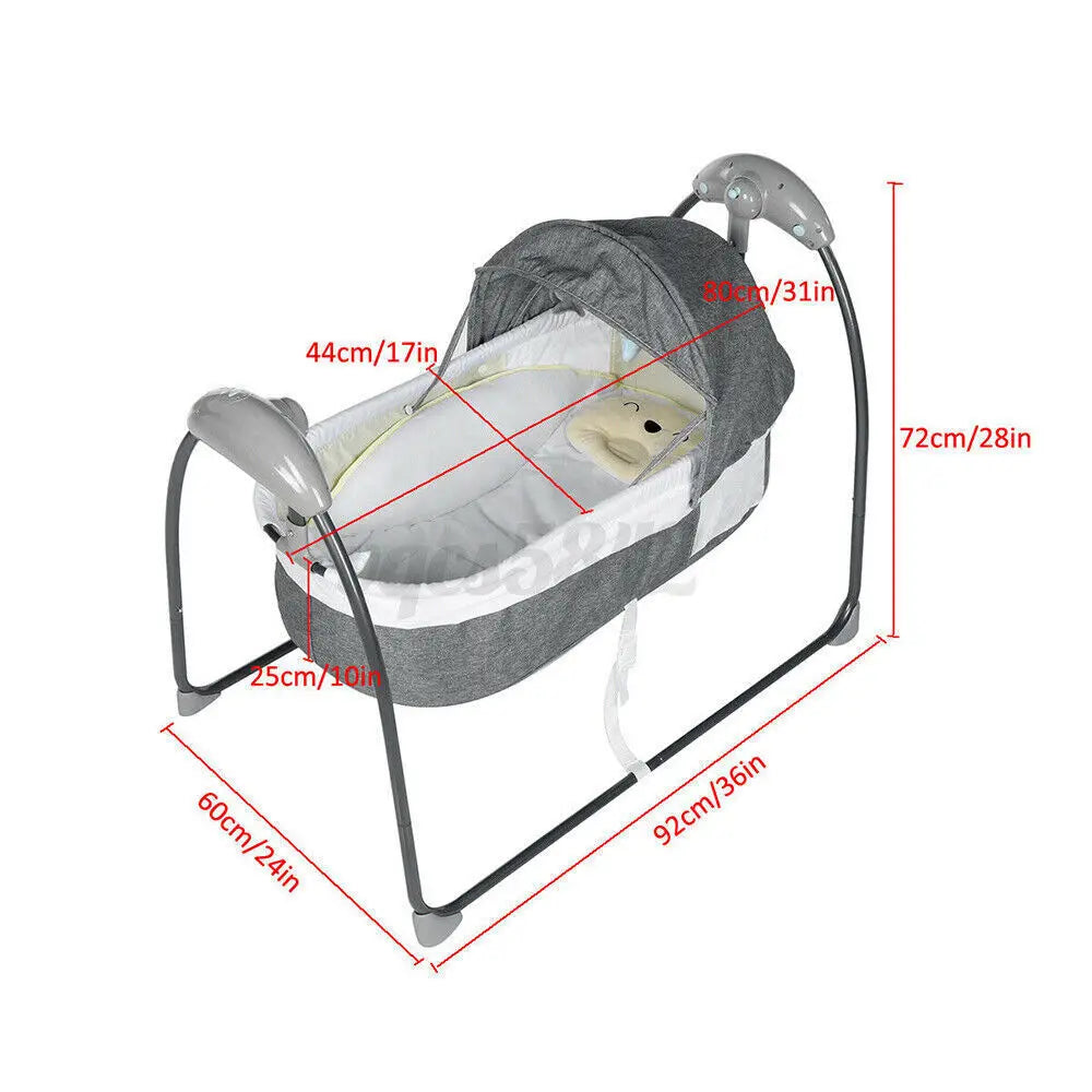 3-in-1 Electric Baby Shaking Bed with Music & Net