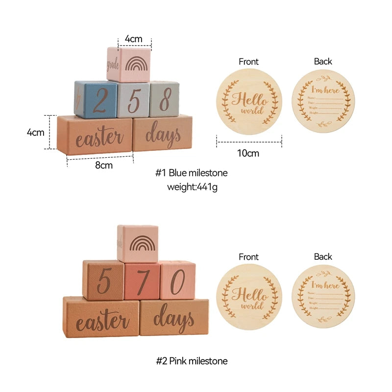 Wooden Baby Milestone Card Set