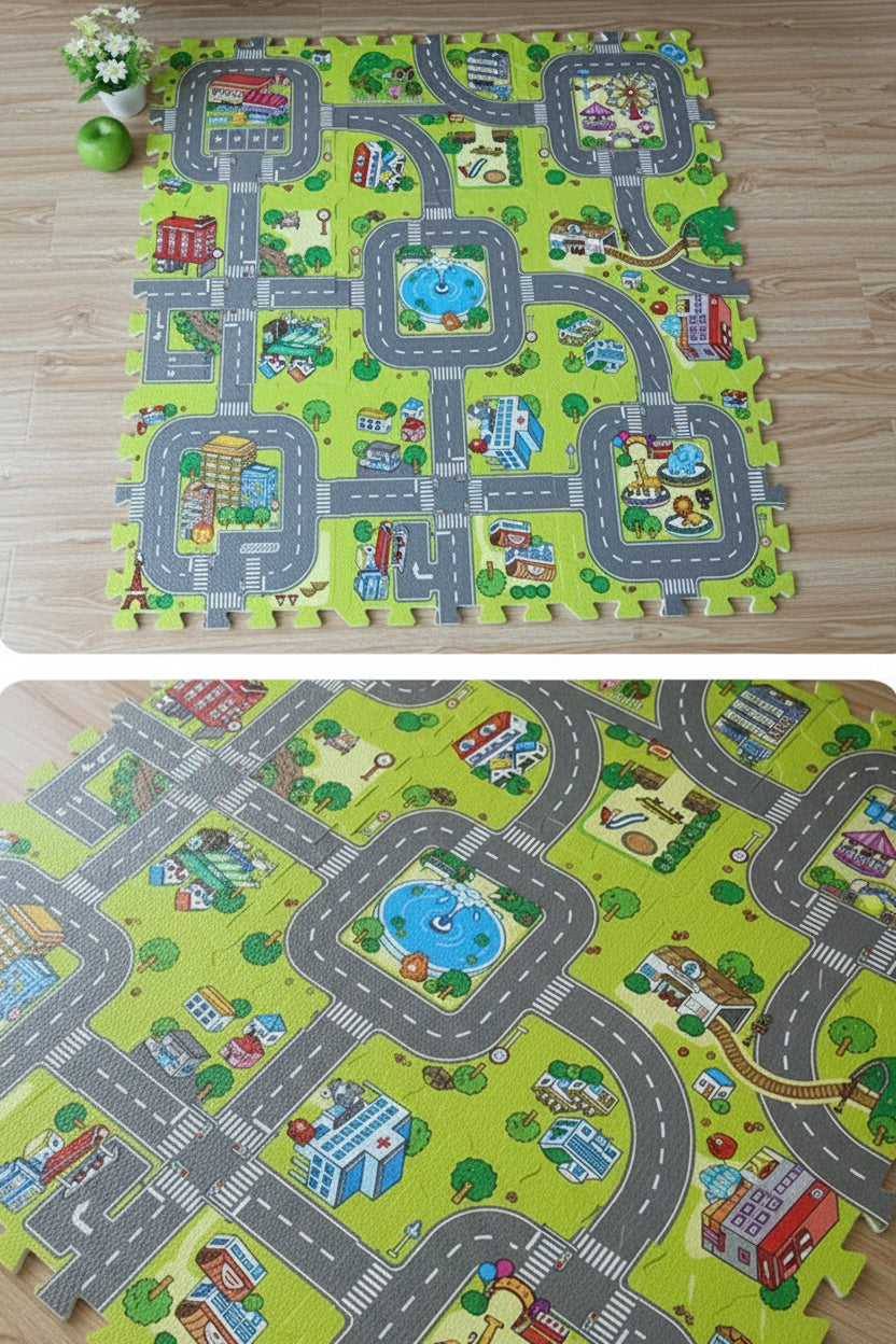 Baby Road Traffic Puzzle Play Mat
