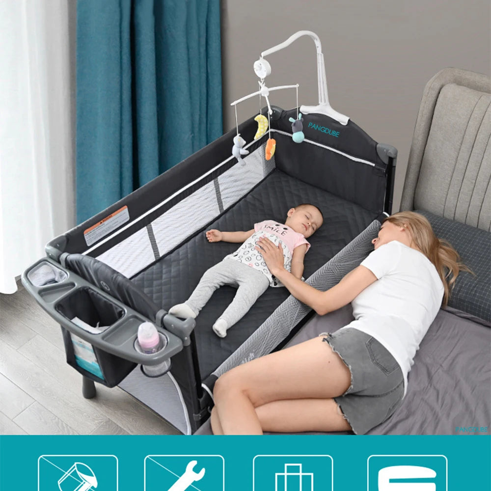PANGDUBE Foldable Baby Crib