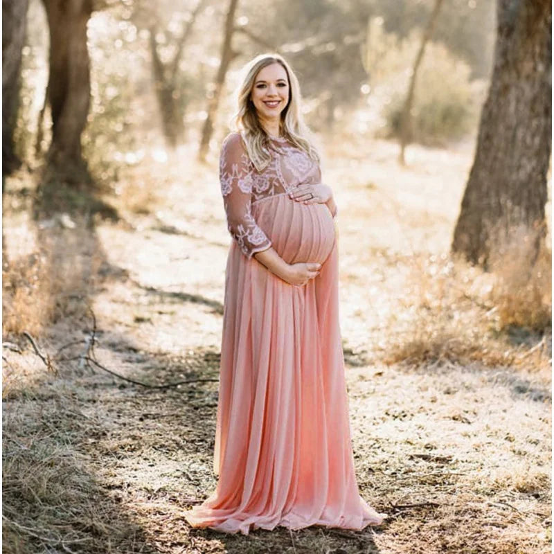 Lace Maternity Photography Dress