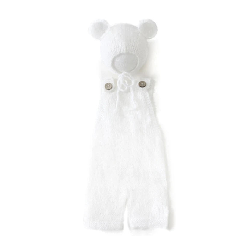 Newborn Bear Hat Romper Outfit
