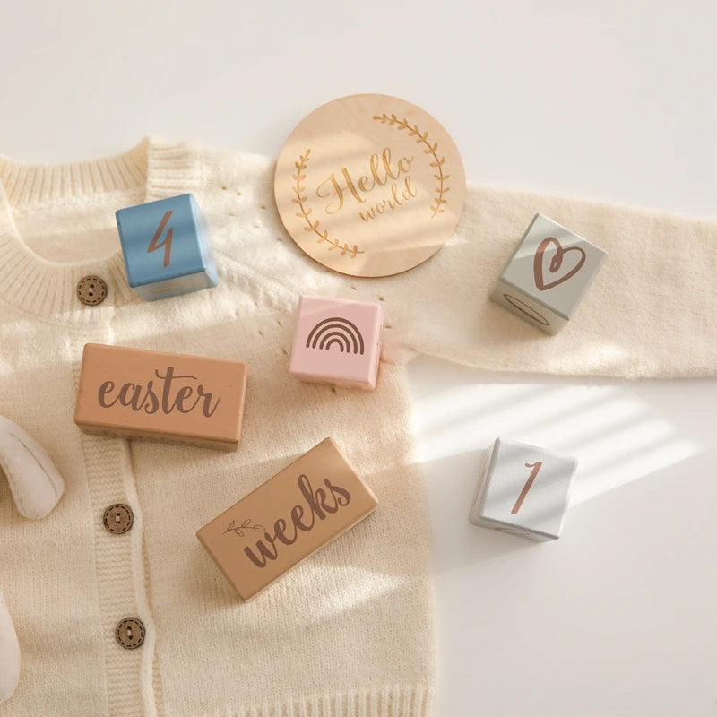 Wooden Baby Milestone Card Set