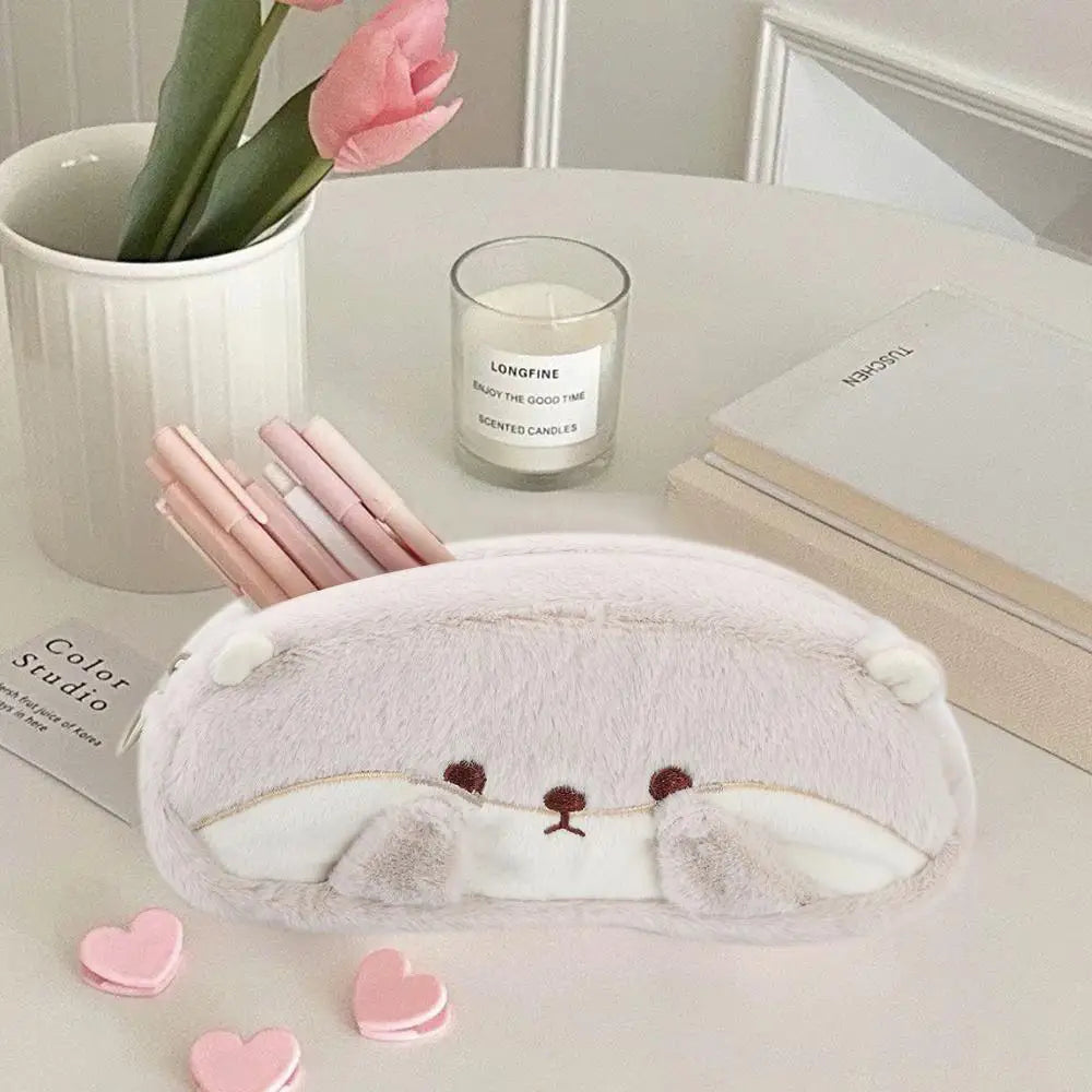 Plush Otter Pen Bag