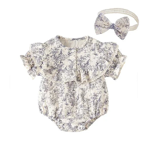 Baby Girls Cotton Print Jumpsuit (0-24M)