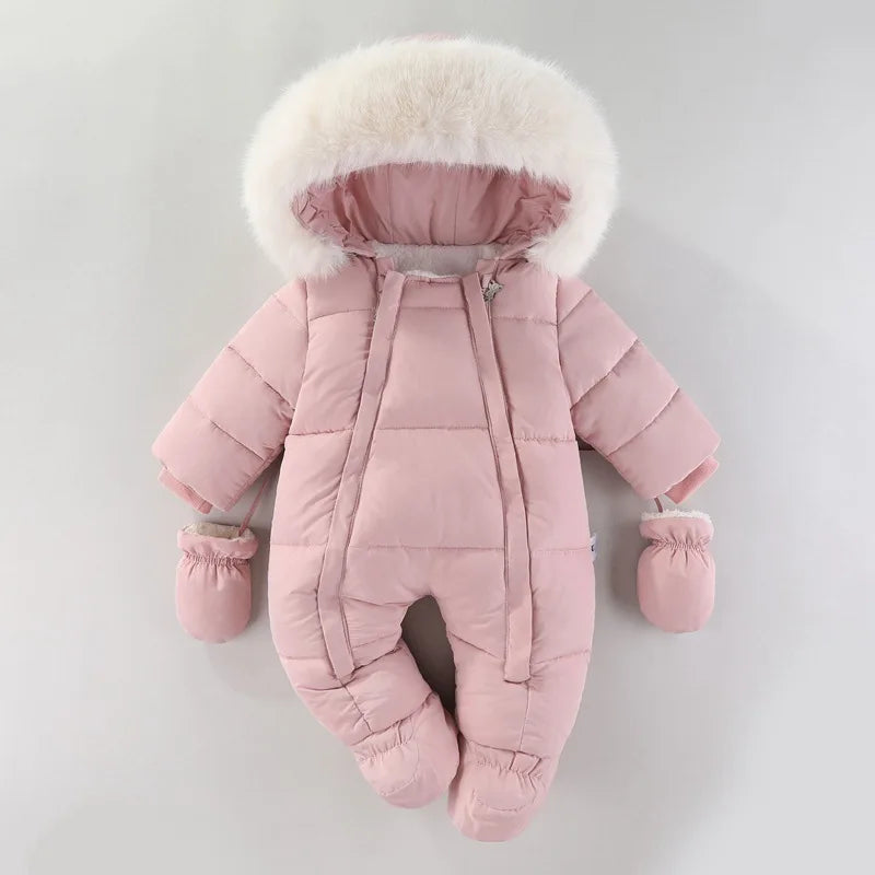 Baby Hooded Snowsuit Romper