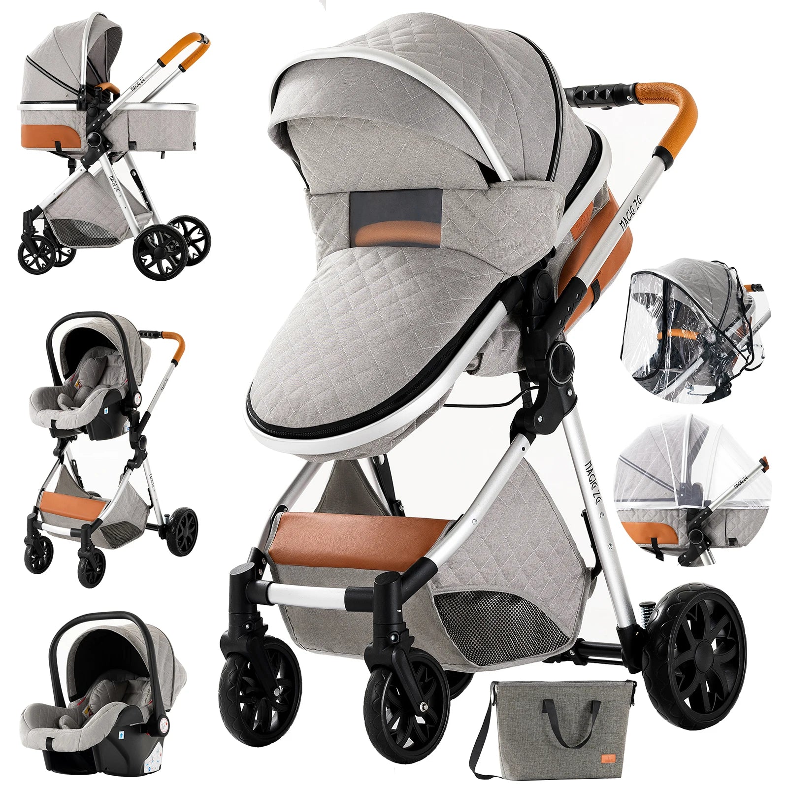 3-in-1 Multifunctional Portable Baby Stroller