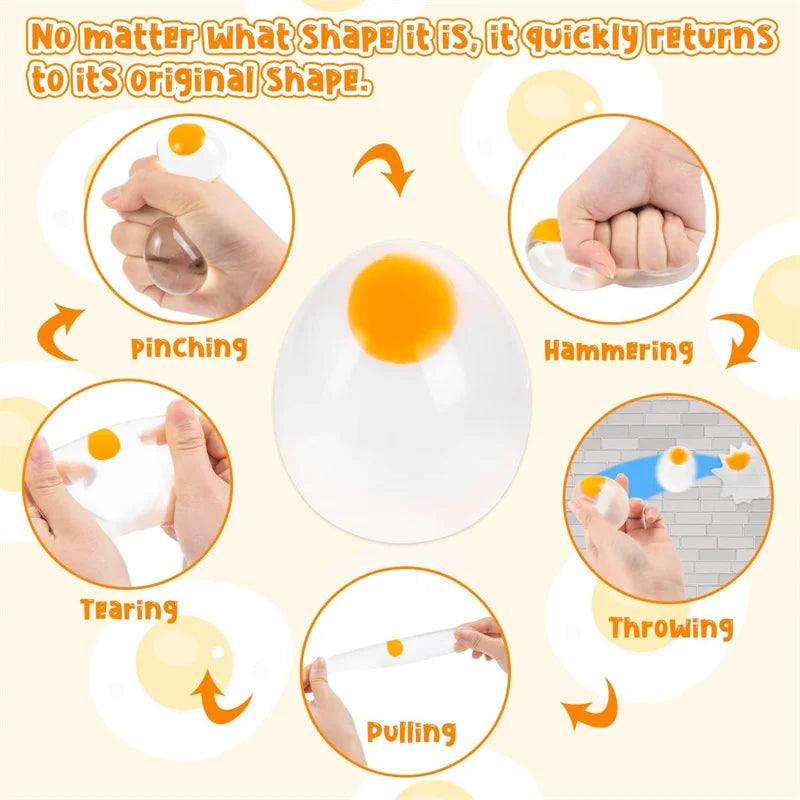 Funky Egg Squishy Squeeze Splat Ball Toy