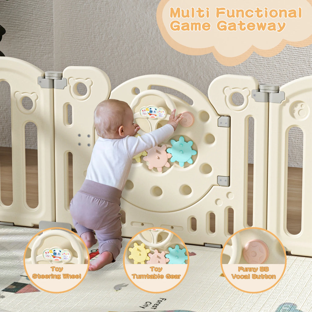 Baby Playpen with Safety Fence