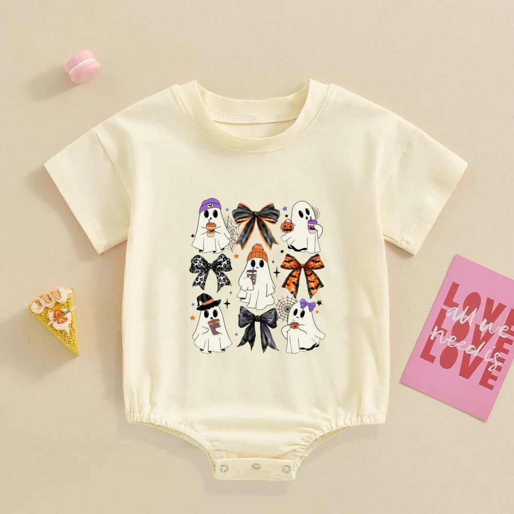 Cute Halloween Ghost Bubble Romper