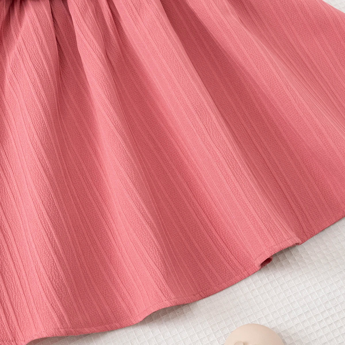 Girls Ruffle Hem Casual Dress