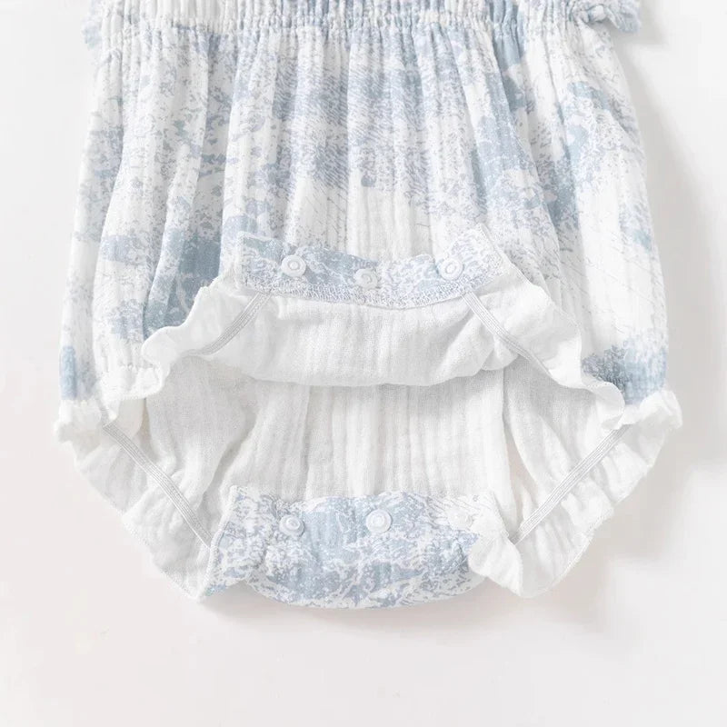 Baby Girls Cotton Print Jumpsuit