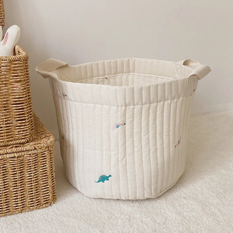 Cotton Embroidery Crib Organizer Mommy Bag