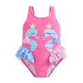 Girls Seahorse Ruffle Swimsuit
