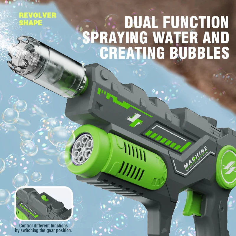 2-in-1 Electric Water Gun & Bubble Blaster