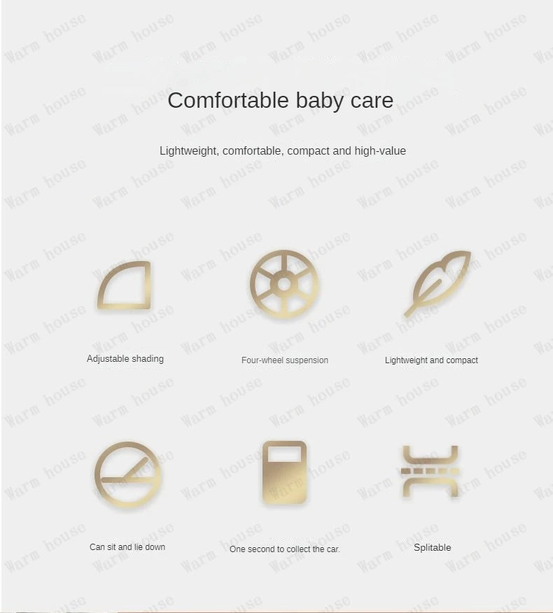 Detachable Twin Baby Stroller