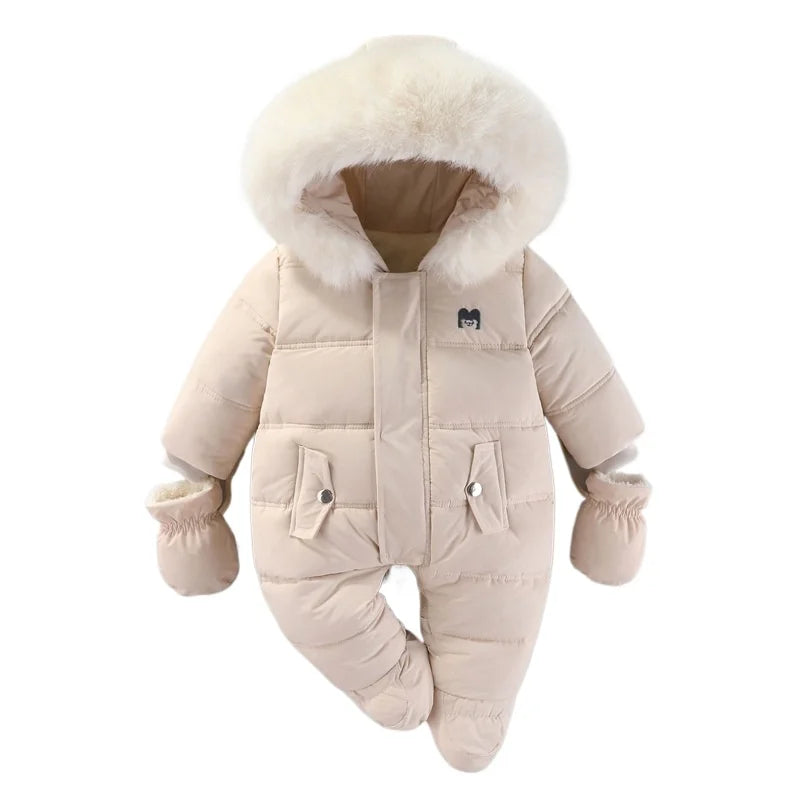 Baby Hooded Snowsuit Romper