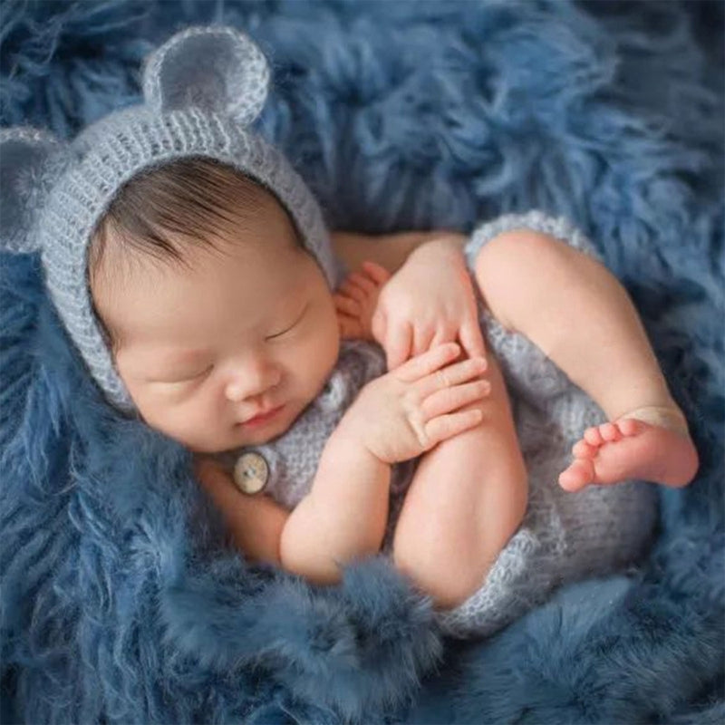 Newborn Bear Hat Romper Outfit