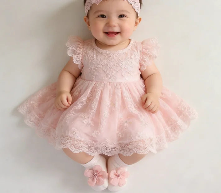 Baby Girl Socks & Bow Set