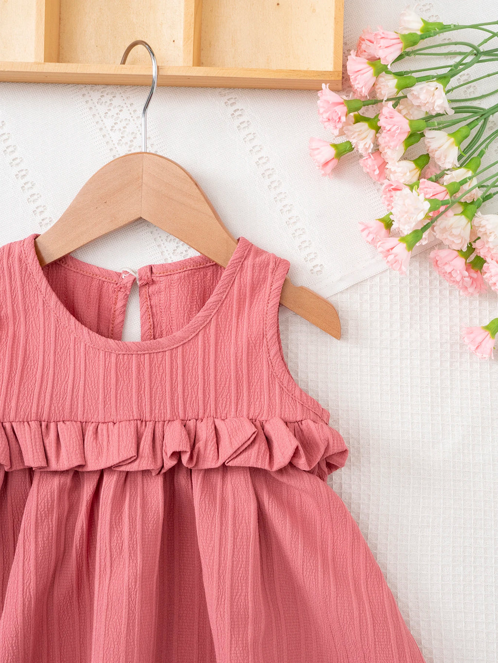 Girls Ruffle Hem Casual Dress