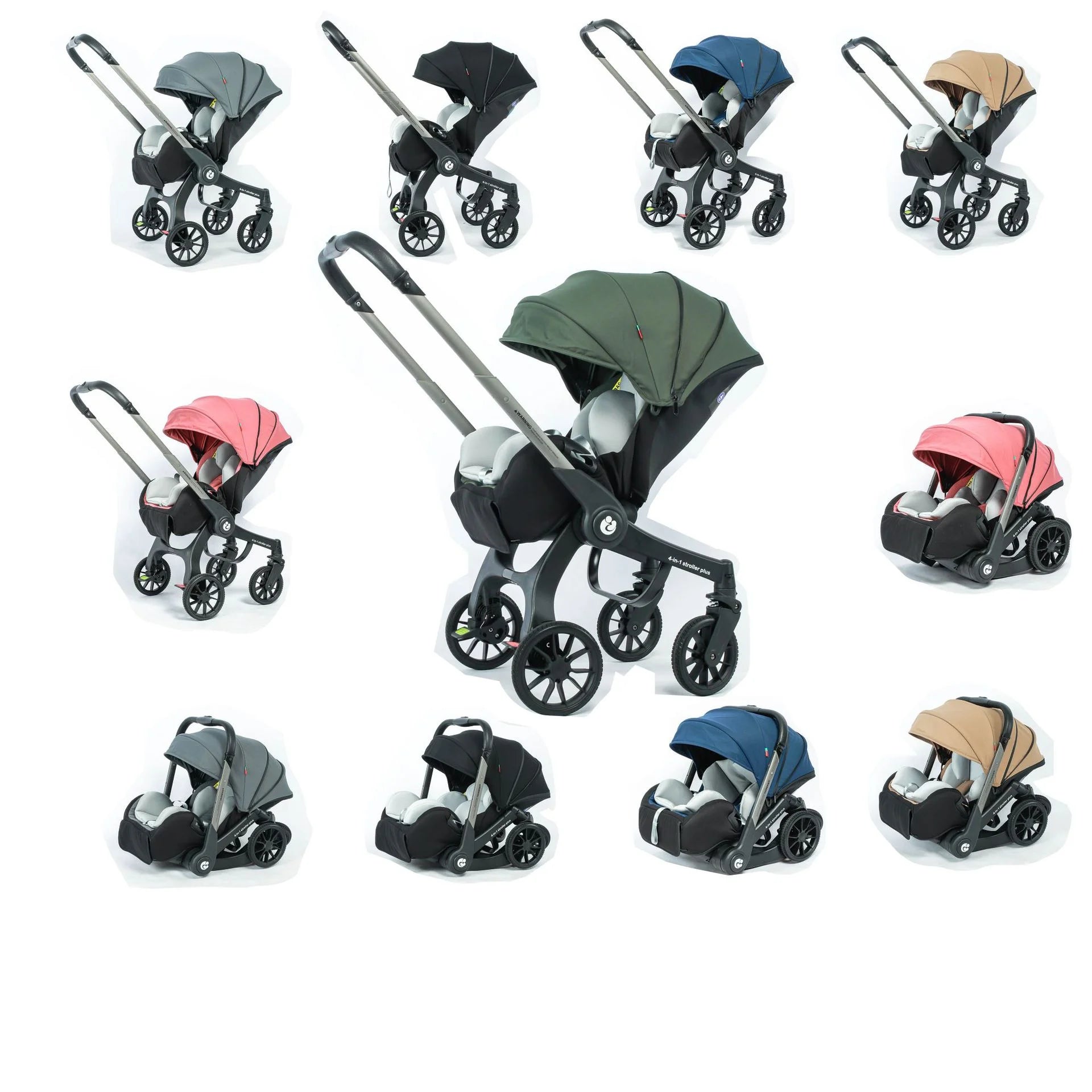 4-in-1 Lightweight Baby Stroller for Newborns