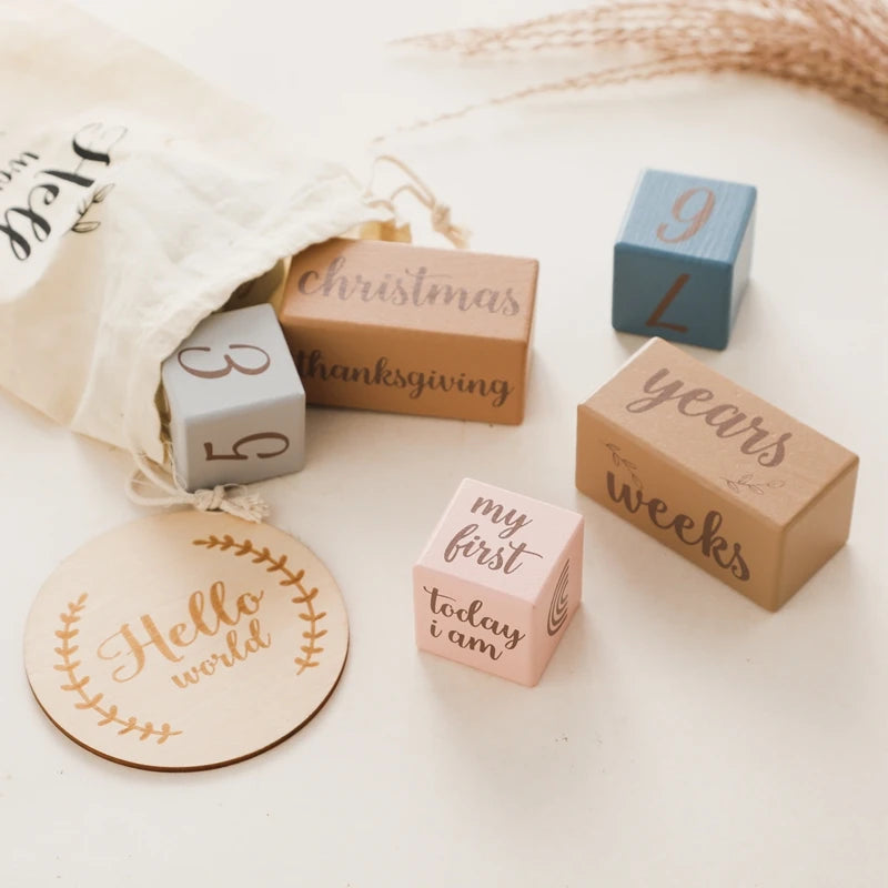 Wooden Baby Milestone Card Set