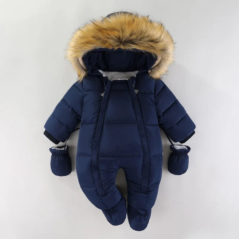 Baby Hooded Snowsuit Romper