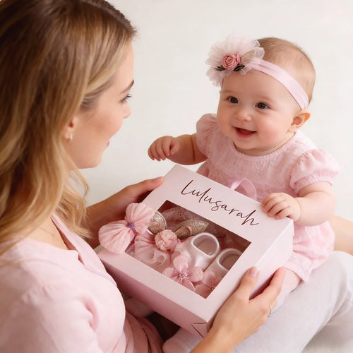 Baby Girl Socks & Bow Set