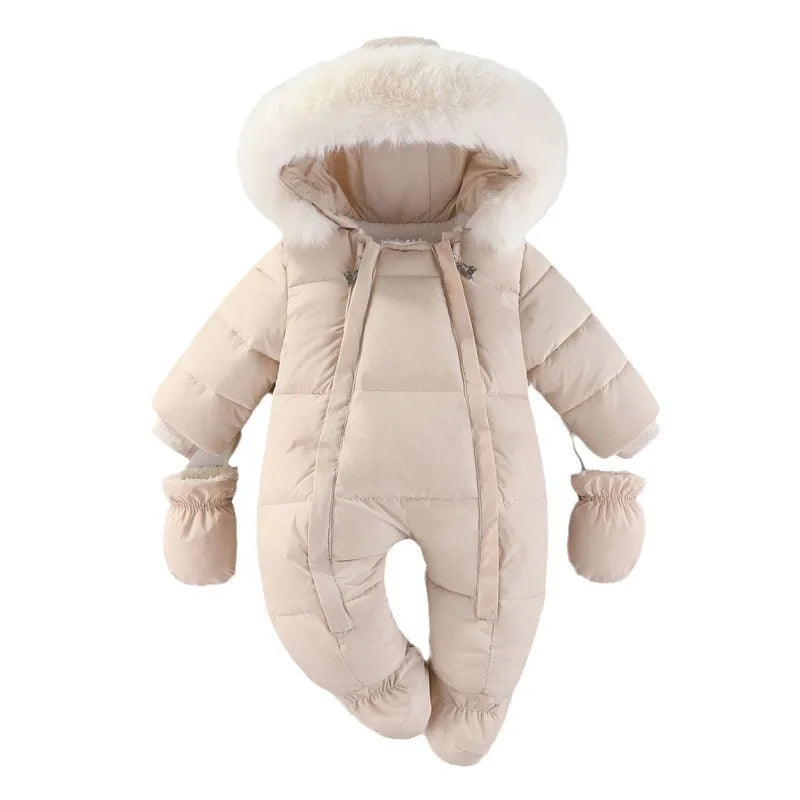 Baby Hooded Snowsuit Romper