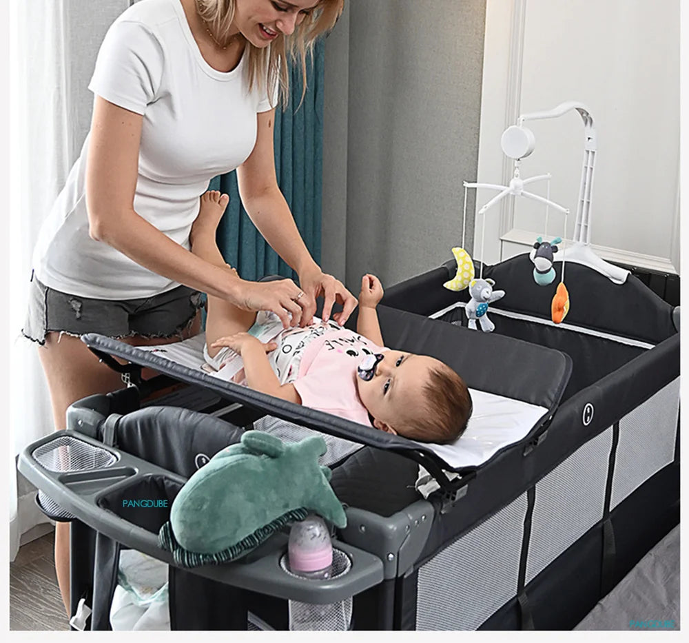 PANGDUBE Foldable Baby Crib