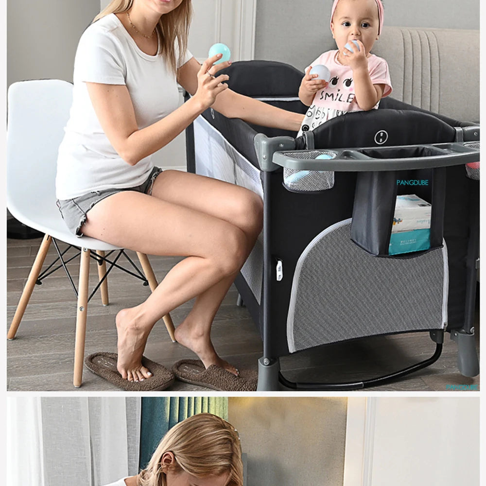 PANGDUBE Foldable Baby Crib