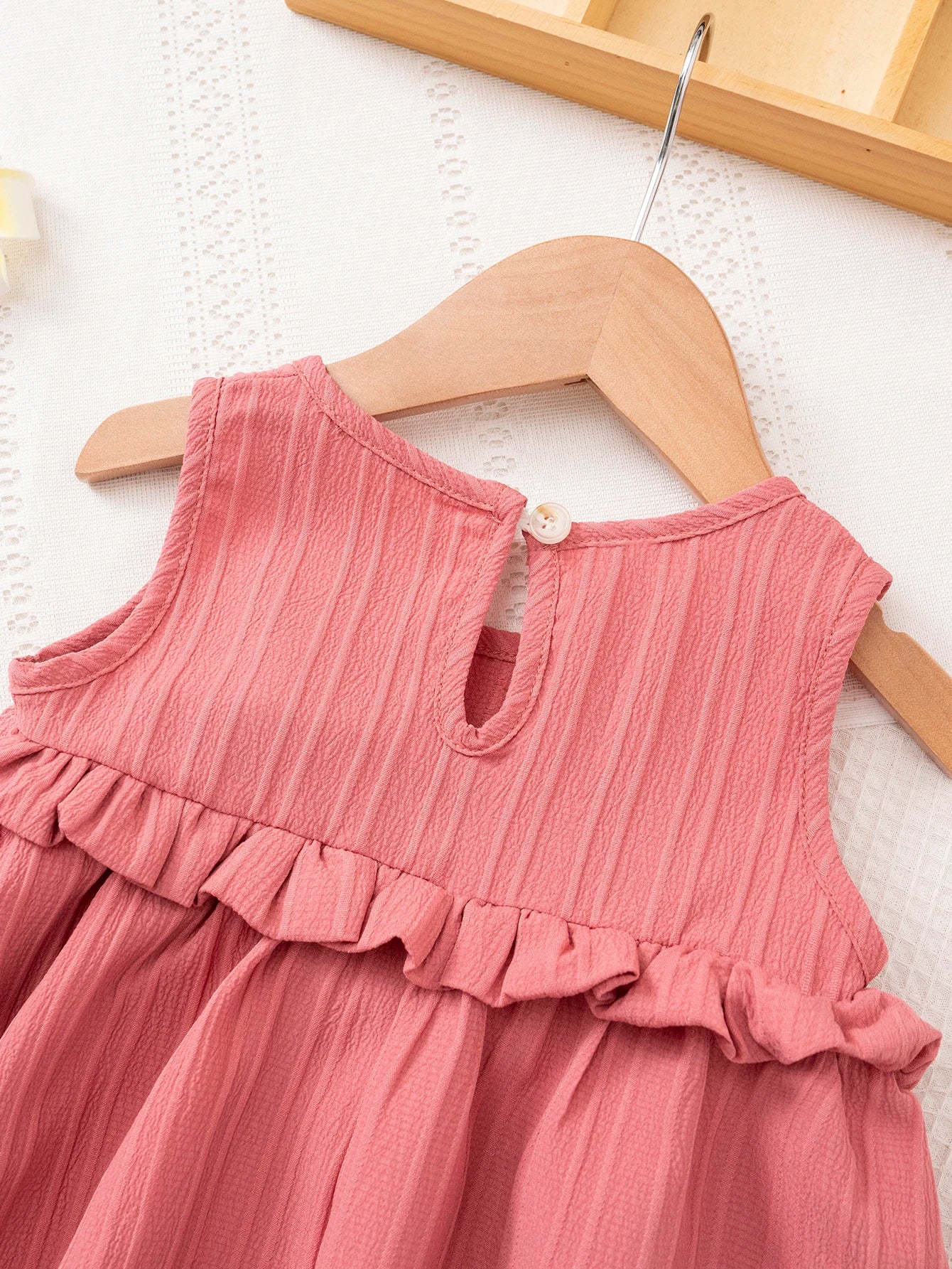 Girls Ruffle Hem Casual Dress